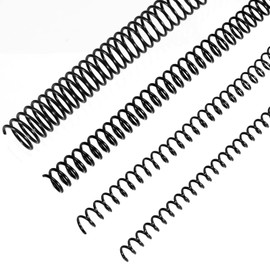 CINDALOG 48 Pack Plastic Spiral Binding Coils, Binding kit Spirals, 4:1 Pitch Multi Size Spiral Binding Wire Combs Spines Coil(Black,1/4, 5/16, 1/2, 3/4 Inch)