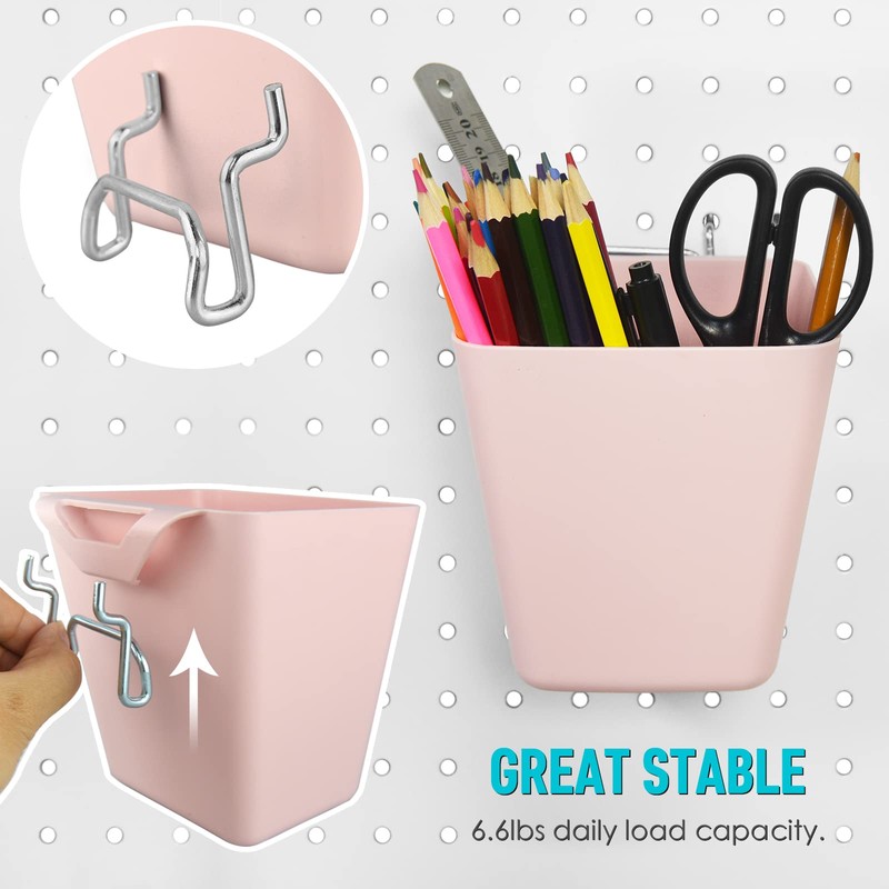 G.CORE Peg Board Organizer 21 Pack, Pegboard Accessories with Baskets