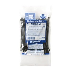 AB100-W Heraman Tighton Cable Ties Cable Ties Tie Ties Insulation Tie Wraps Weatherproof Indoor and Outdoor Grade Black (100pcs x 10 Bags)