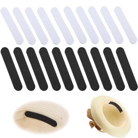 YOUNIEYO 20 Pcs Hat Size Reducers 11x2cm Foam Hat Sizer Insert Tape (Black White)