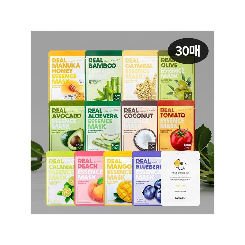 farm stay [Monthly Package] Real Essence Mask Pack, 15 types,