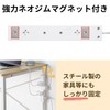 Sanwa Supply TAP-2210-1W Power Strip, 10 Outlets, 2-Prong (1 m),