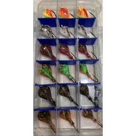 Unbranded 18 Sparkie Black Fish Jigs 3 3/4, 1, 1.5 Oz In 6  High Catch Colors  Z Rust Box