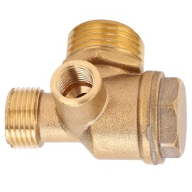 Check Valve, Air Compressor Check Valve Replacement Air Compressor Valve Brass 3 Way Check Valve for Air Compressor for Pneumatic System for Hydraulic System