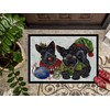 Caroline's Treasures PPP3270JMAT Scottish Terrier Christmas Elves Doormat 24x36 Front