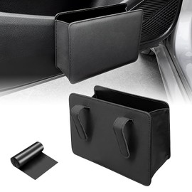 Hastazi Faltbarer Auto Mülleimer Hängende aus Nappa Leder, Klein und Wasserdicht – Ideal für Innenraum & Kofferraum, inkl. 30 Müllsäcke – Universeller Organizer für Sauberkeit in Jedes Fahrzeug