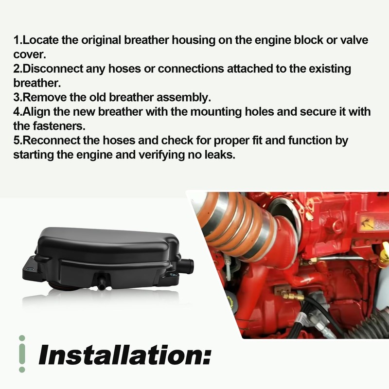 Crankcase Vent Breather Oil Separator Compatible with Cummins X15 XPI