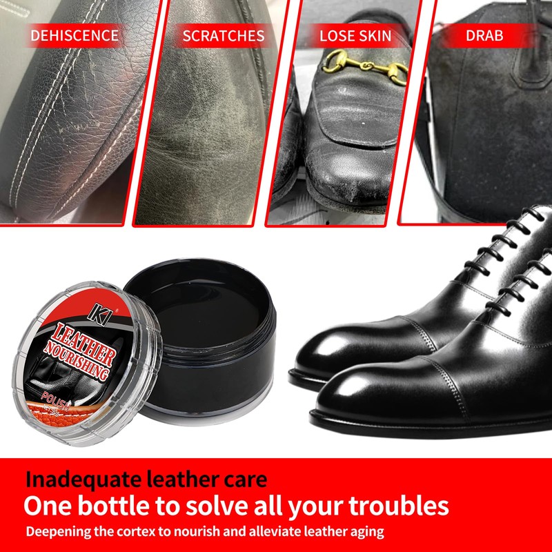 IKI Black Shoe Polish for Leather - Shoe Shine Kit