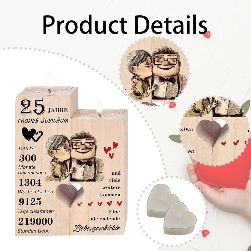 Silver Wedding Gift, High-Quality Gift for Silver Wedding, Elegant Decoration