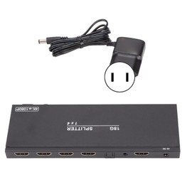 HD Multimedia Interface Splitter 1 in 4 Out 4K At 60Hz Sound Extractor for Projector TV 100‑240V US Plug