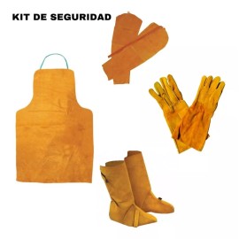 SITECSA 5 Kits Soldador Carnaza Mandil Guantes Manga Polainas Paq 5