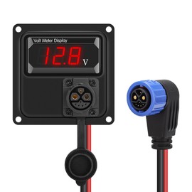 Battery Trolling Plug 12V/24V DC to DC Connector, Briidea Trolling Motor Plug with Battery Voltage Meter (8-30V), Easier Operation, Superior Anti-rust and Corrosion for Freshwater and Saltwater