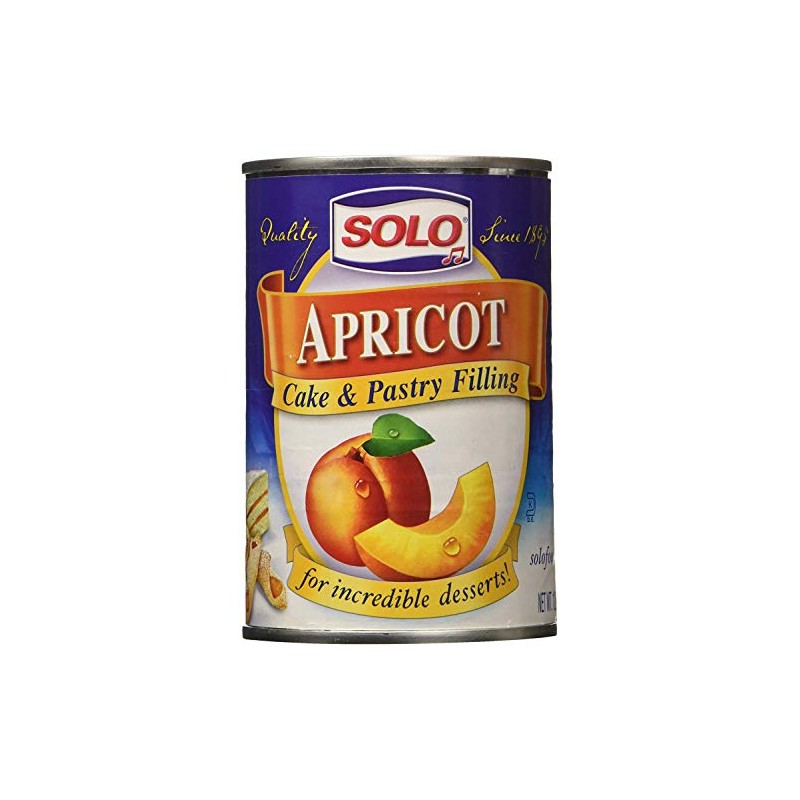 Solo Apricot Cake and Pastry Filling 12 Ounce (PACK OF