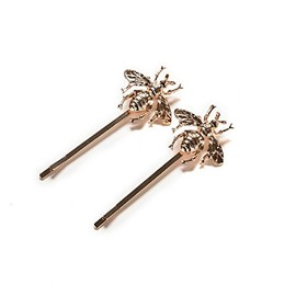 2 Pcs. Gold Women Hairclips Bee Barrettes Hair Clip hair accessory