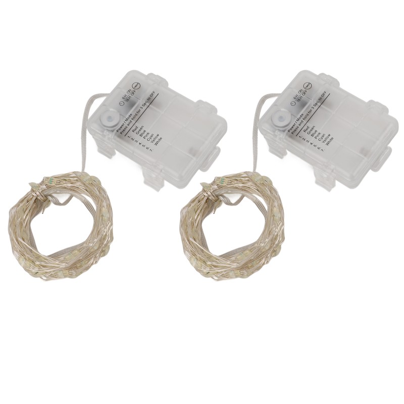 2pcs String Lights Remote Control LED Fairy Lights 16 Colors