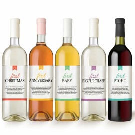 Printed Party Wedding Wine Bottle Labels | Set of 5