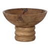 Bloomingville Round Carved Mango Wood Footed Bowl