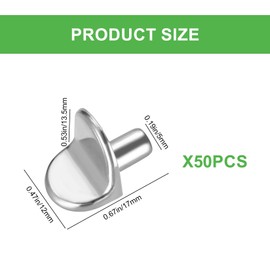 qxayxa 50 Pcs Shelf Support Pegs, 5mm L Shape Shelf Pegs, Wardrobe Shelf Pins, Metal Shelf Supports Pegs for Kitchen Cabinet Cupboard Bookcase Closet Glass Furniture Shelves Shelf Bracket Pegs Pins