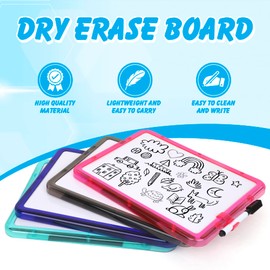 Small Dry Erase Board, Small White Board, Magnetic Whiteboard, Small Whiteboard - 8.5” X 11” - White Board for Refrigerator, for Kids, Students, Mini Dry Erase Board with Dry Erase Marker (4 Pack)