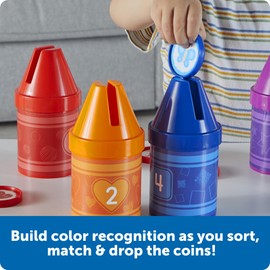 Learning Resources Counting クレヨン - 色の分類とカウント幼児の学習おもちゃ、数字のおもちゃ、モンテッソーリ、未就学児の細かい運動能力、幼児のための数学操作玩具、ホームスクールゲーム