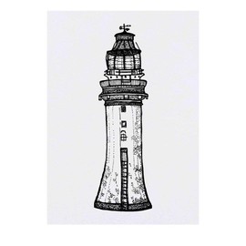 'Lighthouse' Temporary Tattoo - Water Resistant, Skin-Safe, Non-Toxic Transfer (TO00021758)