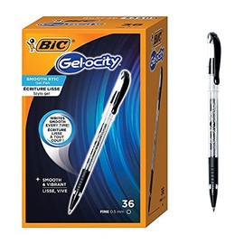 Gel-ocity smooth stic gel pen, fine point (0.5 mm), black ink, 36-count, vibrant and smooth gel ink - original
