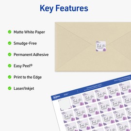 Label W/Sure Feed Tech/Inkjet,25-sht,1200/PK