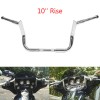 Unbranded 10" Meathook Ape Hanger Handlebar Chrome For Harley Street