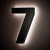 6 Inch Backlit House Numbers for Outside, Stainless Steel, LED