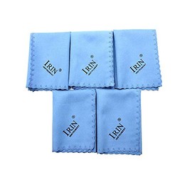 Mowind 5pcs Microfiber Polishing Cleaning Cloth for Musical Instrument Guitar Piano Violin Sax Clarinet Flute Universal