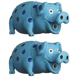 MultiPet Goblets Pig Latex Dog Toy, Assorted Colors, 2 Toys Selected At Random