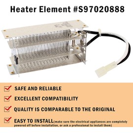 S97020888 Heating Element For Nutone Bathroom Fan Replacement Parts, For Nutone Heater/Fan/Light Models QTXN110HL QTXEN100HL 100HL 110HFL 765HFL