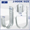 Gisafai 100 Cable Support J Hook, Cable Hooks for Hanging,
