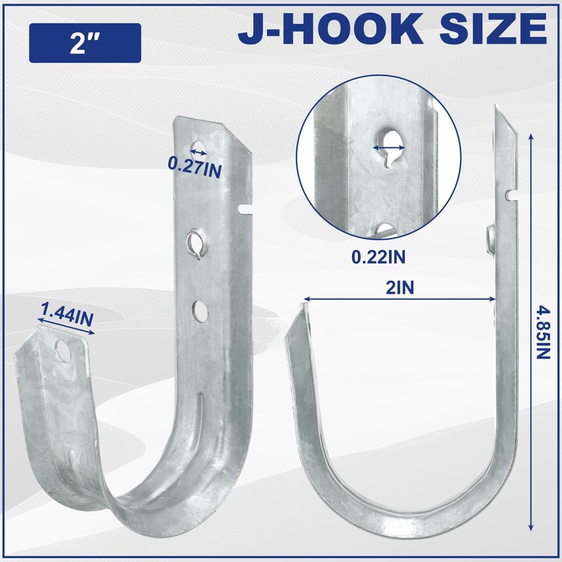 Gisafai 100 Cable Support J Hook, Cable Hooks for Hanging,