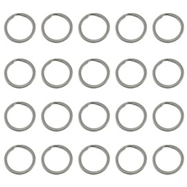 20 Pcs Flat Split Rings, 28mm Jump Rings Metal Stainless Steel Key Ring Hoops for Jewelry Making Crafts,DIY Arts