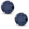 Gem Stone King 2.12 Cttw Aretes de Oro Blanco de