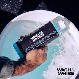 WASH&WHIPS Silverstone Car Wash Shampoo – pH Balanced Soap to Eliminate Grime, Dirt Without Scratching Paint, Foam Gun, Car Soap – Spot-Free Auto Detergent, 16 fl oz