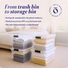 HOMZ 4-Pack Secure Latch, Clear Plastic Storage Organizer Bins, 112