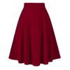 Moon Wood Women's Plus Size Midi Skirt High Elastic Waist