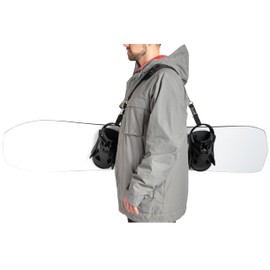 ArcticStrap - Over the shoulder snowboard strap/sling/carrier - easy to use, fits in jacket pocket, adjustable length, waterproof, rust-proof, holds any snowboard