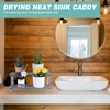 QUARKZMAN 2-Tier Instant Dry Sink Organiser, Kitchen Sink Caddy Sponge