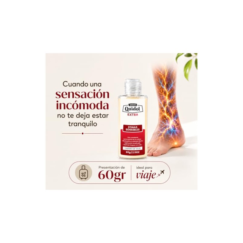 Quidol Extra 60 g | Cuidado Corporal Tópico con Capsaicina