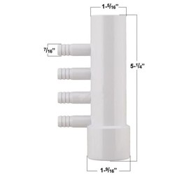 Hot Tub Compatible with Sundance Spas Manifold 1" S x Sg 4-3/8" Barb DIYSUN6540-077