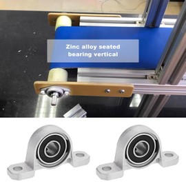 OTOTEC 8pcs KP000 Pillow Block Bearings Vertical Pillow Block Bearings Zinc Alloy Flange Bearings 10mm Inner Diameter Self-Aligning Bearings for 3D Printers