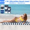 BonGu 2 Pack Beach Towel Set 180x80cm & 60x38cm Microfiber