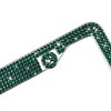 Bling License Plate Frame for Women, Green Diamond Rhinestone License