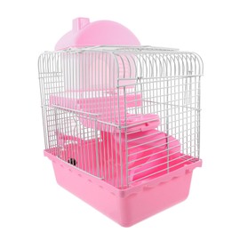 CIYODO Pet Cage for Animals Dwarf Hamster House Double-Layer Hamster Castle Rat and Guinea Pig Enclosure Large Cage Hideout