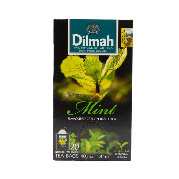 Dilmah Mint Flavoured Flavoured Ceylon Black Tea, 60 g