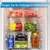 Herrfilk Fridge Organiser, Set of 2, Transparent, Stackable Storage Box