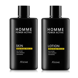 Asome men's cosmetics 200ml 2 large capacity men's cosmetics skin lotion whitening wrinkle improvement basic set / 에이썸 남성화장품 200ml 2개 대용량 남자화장품 스킨로션 미백주름 개선 기초세트